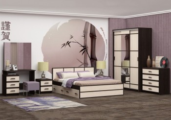 Модульная спальня Сакура в Нерюнгри - neryungri.mebel54.com | фото