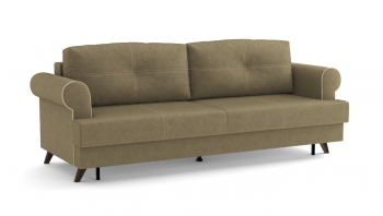 Оливер / диван - кровать 3-х местн. (еврокнижка) (велюр велутто коричневый 23 в Нерюнгри - neryungri.mebel54.com | фото