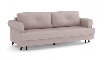 Оливер / диван - кровать 3-х местн. (еврокнижка) (велюр велутто пастельно-розовый 11 / велюр велутто в Нерюнгри - neryungri.mebel54.com | фото