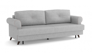Оливер / диван - кровать 3-х местн. (еврокнижка) (велюр велутто серебряный 52 в Нерюнгри - neryungri.mebel54.com | фото