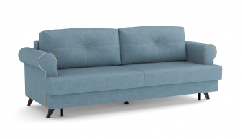 Оливер / диван - кровать 3-х местн. (еврокнижка) (велюр велутто серо-голубой в Нерюнгри - neryungri.mebel54.com | фото