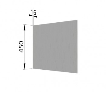 Панель торцевая (для шкафа горизонтального глубокого высокого) ГВПГ Монца, Ройс (Кварц черный) в Нерюнгри - neryungri.mebel54.com | фото