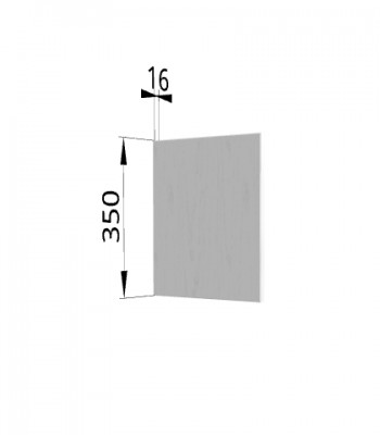 Панель торцевая (для шкафа горизонтального) ПГ Монца, Ройс (Кварц черный) в Нерюнгри - neryungri.mebel54.com | фото