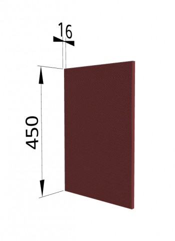 Панель торцевая (для шкафа горизонтального высокого) ВПГ Квадро (Красная кожа) в Нерюнгри - neryungri.mebel54.com | фото