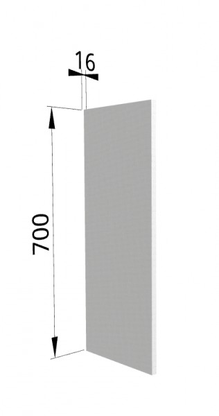 Панель торцевая (для шкафа верхнего высотой 700 мм) П Мелисса (Белый скин) в Нерюнгри - neryungri.mebel54.com | фото