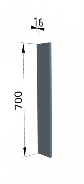 Панель торцевая ПТ 400 Квадро (для шкафа торцевого верхнего) Лунный свет в Нерюнгри - neryungri.mebel54.com | фото