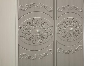 Шкаф 2-х дверный комбинированный "Каролина" (патина) в Нерюнгри - neryungri.mebel54.com | фото