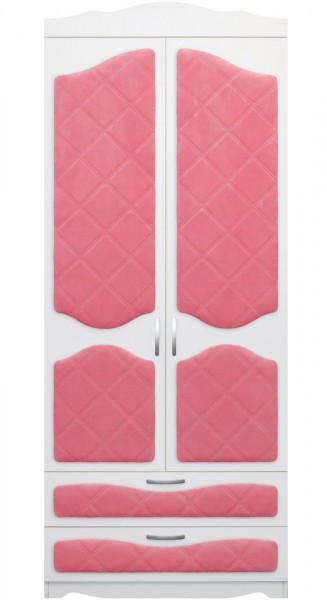 Шкаф 2-х створчатый с ящиками серии Иллюзия 89 Розовый в Нерюнгри - neryungri.mebel54.com | фото