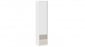 Шкаф для белья комбинированный «Сканди» Дуб Гарден/Белый/Глиняный серый в Нерюнгри - neryungri.mebel54.com | фото