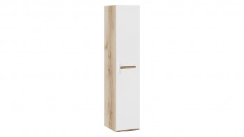 Шкаф для белья с 1-ой дверью «Фьюжн» Дуб Делано/Белый глянец в Нерюнгри - neryungri.mebel54.com | фото