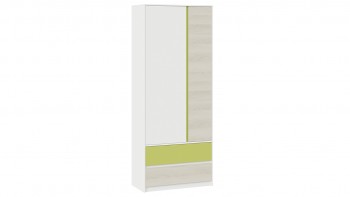 Шкаф для одежды комбинированный «Сканди» Дуб Гарден/Белый/Зеленый в Нерюнгри - neryungri.mebel54.com | фото