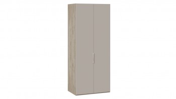 Шкаф для одежды с 2 глухими дверями «Эмбер» Баттл Рок/Серый глянец в Нерюнгри - neryungri.mebel54.com | фото