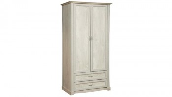 Шкаф для одежды "Сохо" (бетон пайн белый/2 ящика/зеркало) в Нерюнгри - neryungri.mebel54.com | фото