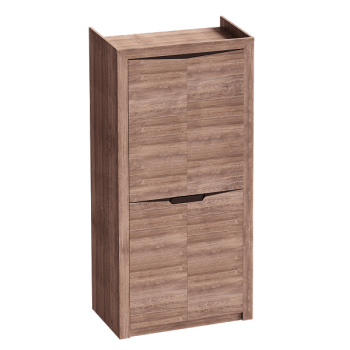 Шкаф двухдверный Соренто Дуб стирлинг/Кофе структурный матовый в Нерюнгри - neryungri.mebel54.com | фото