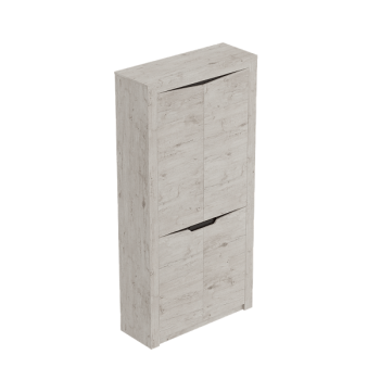 Шкаф двухдверный Соренто с комплектом полок (3 шт) Дуб бонифаций/Кофе структурный матовый в Нерюнгри - neryungri.mebel54.com | фото