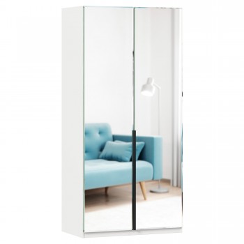 Норд ЛД 677.070.000.009 Шкаф двухстворчатый с зеркалами (Белый) в Нерюнгри - neryungri.mebel54.com | фото