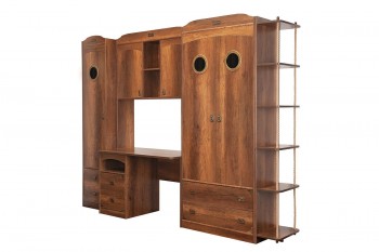 Шкаф комбинированный для белья «Навигатор» (Дуб Каньон) в Нерюнгри - neryungri.mebel54.com | фото