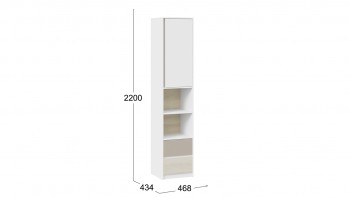 Шкаф комбинированный «Сканди» Дуб Гарден/Белый/Глиняный серый в Нерюнгри - neryungri.mebel54.com | фото
