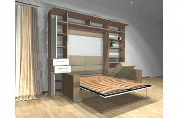 Шкаф-кровать с диваном Каролина в Нерюнгри - neryungri.mebel54.com | фото