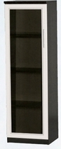 Шкаф нижний со стеклодверью ДЛЯ ГОСТИНОЙ ШНС-450 Венге/Дуб выбеленный в Нерюнгри - neryungri.mebel54.com | фото