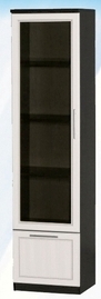 Шкаф средний с ящиком и стеклодверью ДЛЯ ГОСТИНОЙ ШСЯС-450 Венге/Дуб выбеленный в Нерюнгри - neryungri.mebel54.com | фото
