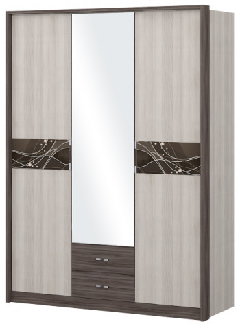 Шкаф трехстворчаты с зеркалом Шк68.1 Николь в Нерюнгри - neryungri.mebel54.com | фото