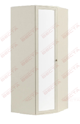 Шкаф угловой МДФ 930 с зеркалом Белый в Нерюнгри - neryungri.mebel54.com | фото