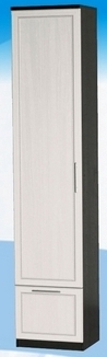 Шкаф высокий с ящиком ДЛЯ ГОСТИНОЙ ШВЯ-450 Венге/Дуб выбеленный в Нерюнгри - neryungri.mebel54.com | фото