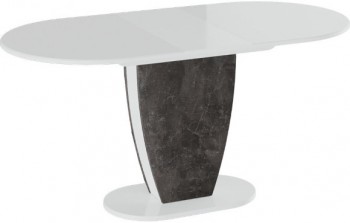 Стол обеденный «Монреаль» Тип 1 (Белый глянец/Моод темный) в Нерюнгри - neryungri.mebel54.com | фото