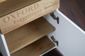 Стол с ящиками «Оксфорд» (Ривьера/Белый с рисунком) в Нерюнгри - neryungri.mebel54.com | фото