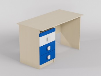 Стол (прямая столешница) Скай люкс (Синий/Белый/корпус Клен) в Нерюнгри - neryungri.mebel54.com | фото