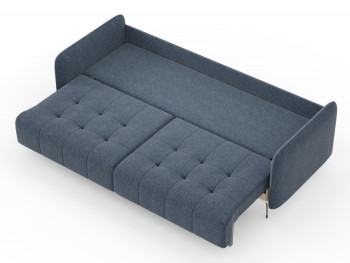 Валериан диван трёхместный прямой Синий, ткань RICO FLEX 101 в Нерюнгри - neryungri.mebel54.com | фото