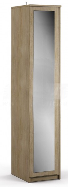 Веста СБ-2260 Шкаф 1 дверный с зеркалом Дуб Сонома в Нерюнгри - neryungri.mebel54.com | фото